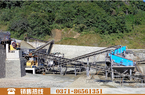 沙石厂制砂生产线现场